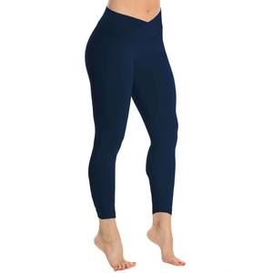 NEW ROGIANI butter v-wrap high waist 7/8 leggings in navy